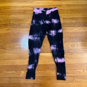 Booty By Brabants Croco Skin Seamless Leggings in Black/Pink Tie-Dye - One Size